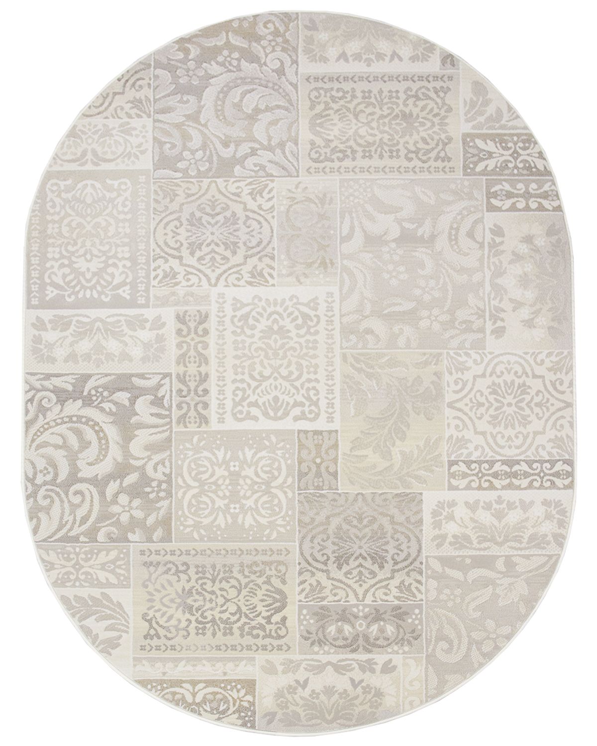 ковер magnum 64153 2575 l.grey овал