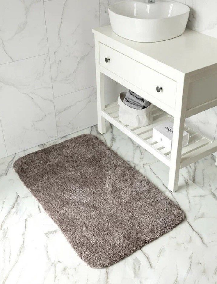 коврик для ванной m111301 серый полиэстер 65%, хлопок 35%