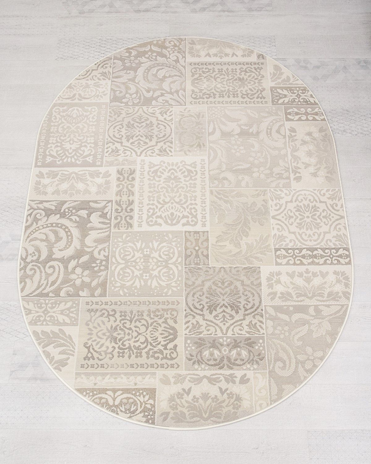 ковер magnum 64153 2575 l.grey овал