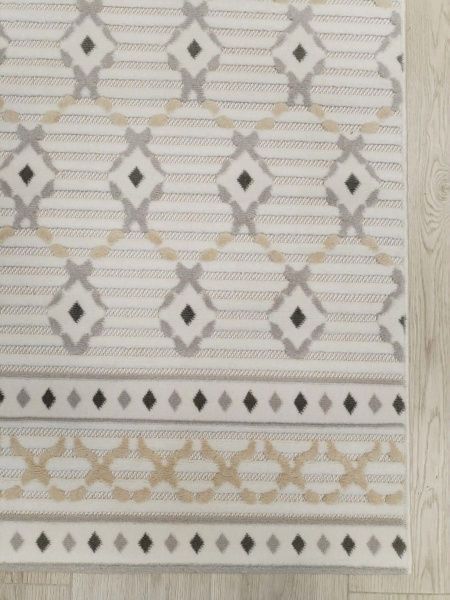 ковер сканди сизаль 10706a grey/cream grill/krem