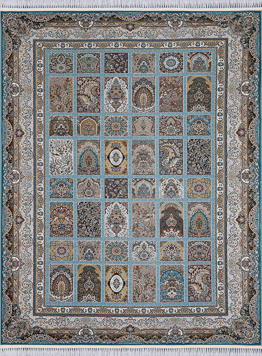 ковер mashad 1500 g139 d.blue