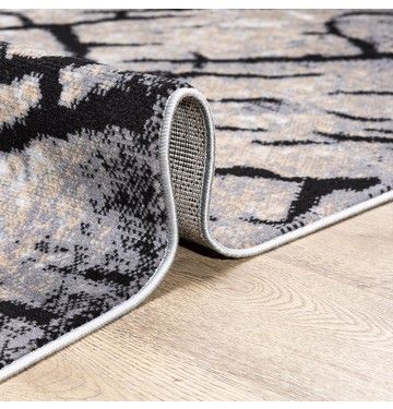 ковер лайла де люкс 15751 серый овал