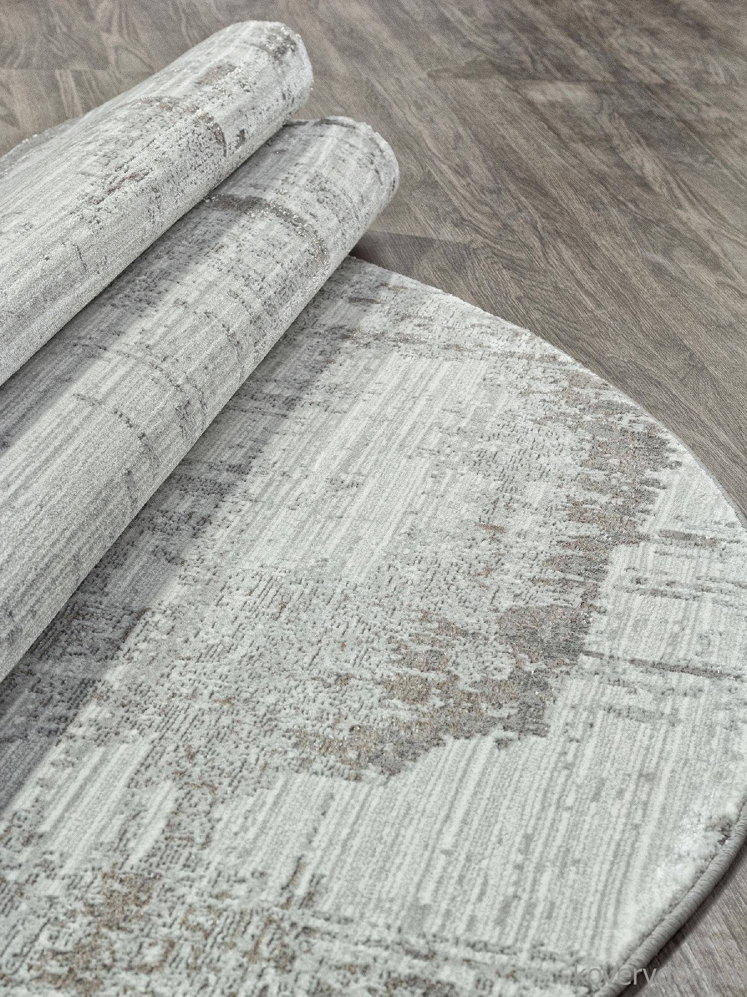 ковер graff f237 серый овал