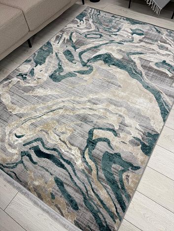 ковер афина 9011a grey/d.green