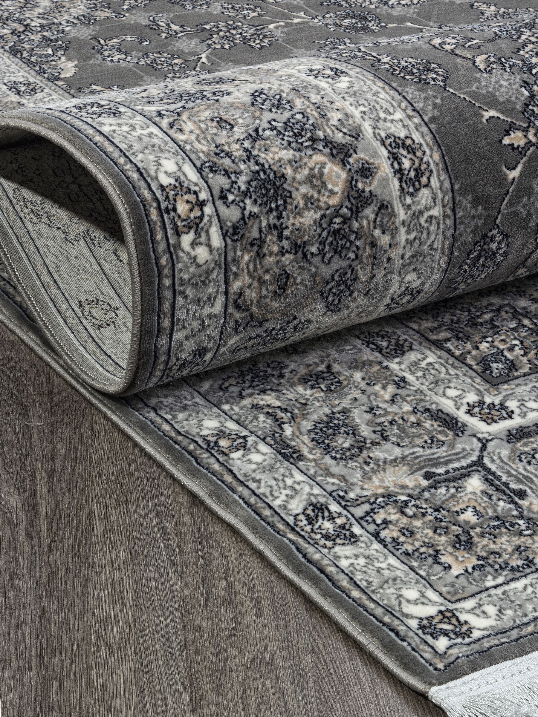 ковер kashan 752065 серый
