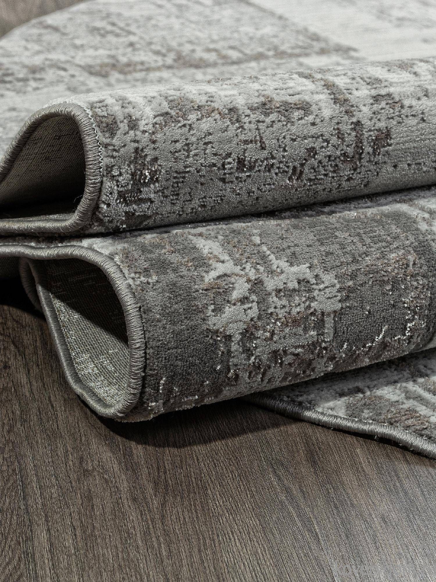 ковер graff f237 серый овал