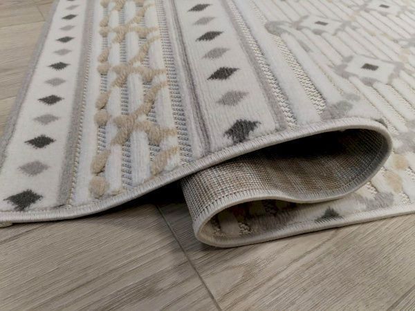 ковер сканди сизаль 10706a grey/cream grill/krem