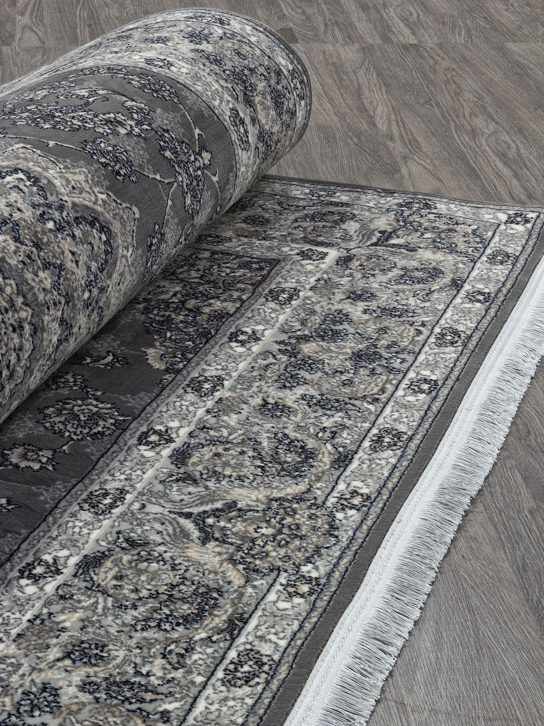 ковер kashan 752065 серый