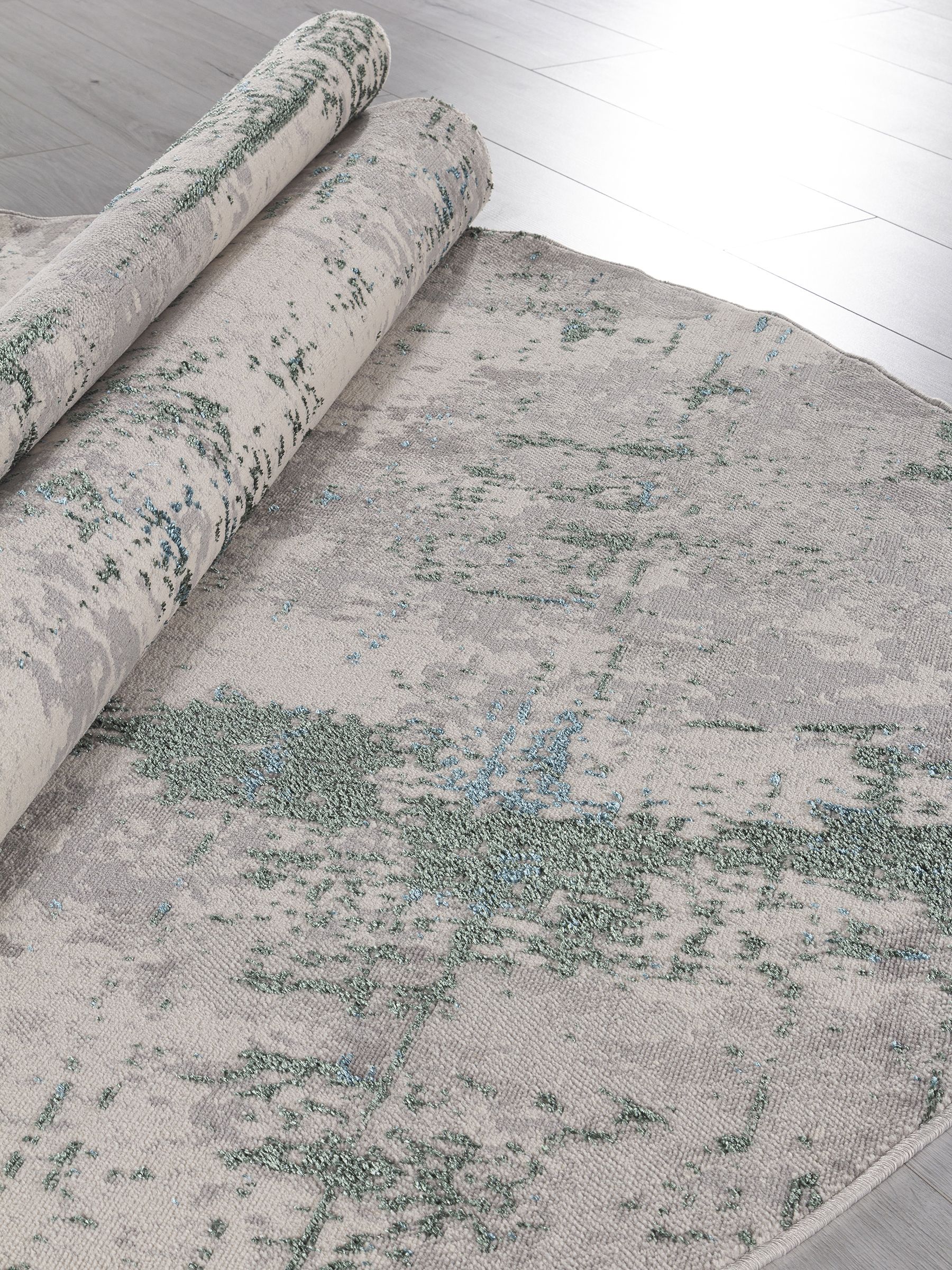 ковер liman f169 cream-d.green овал