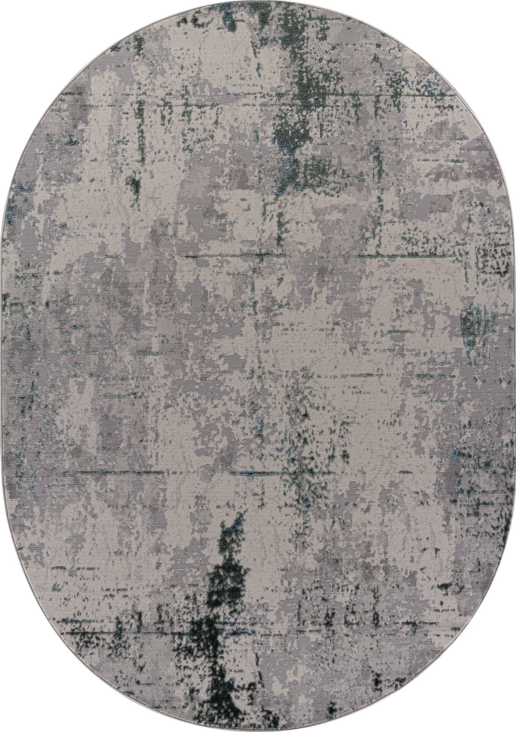 ковер liman f169 cream-d.green овал