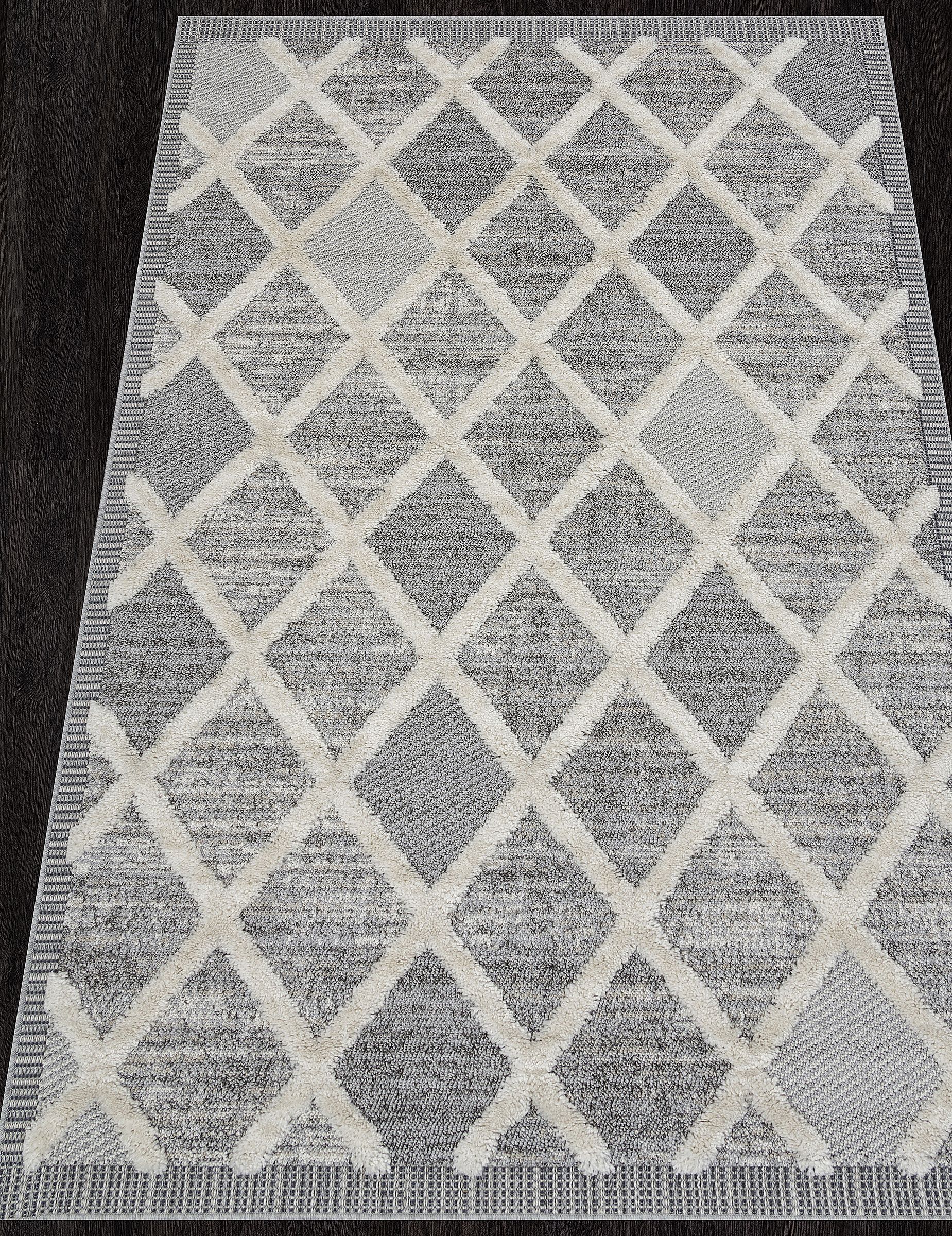 ковер tunis 6605a серый