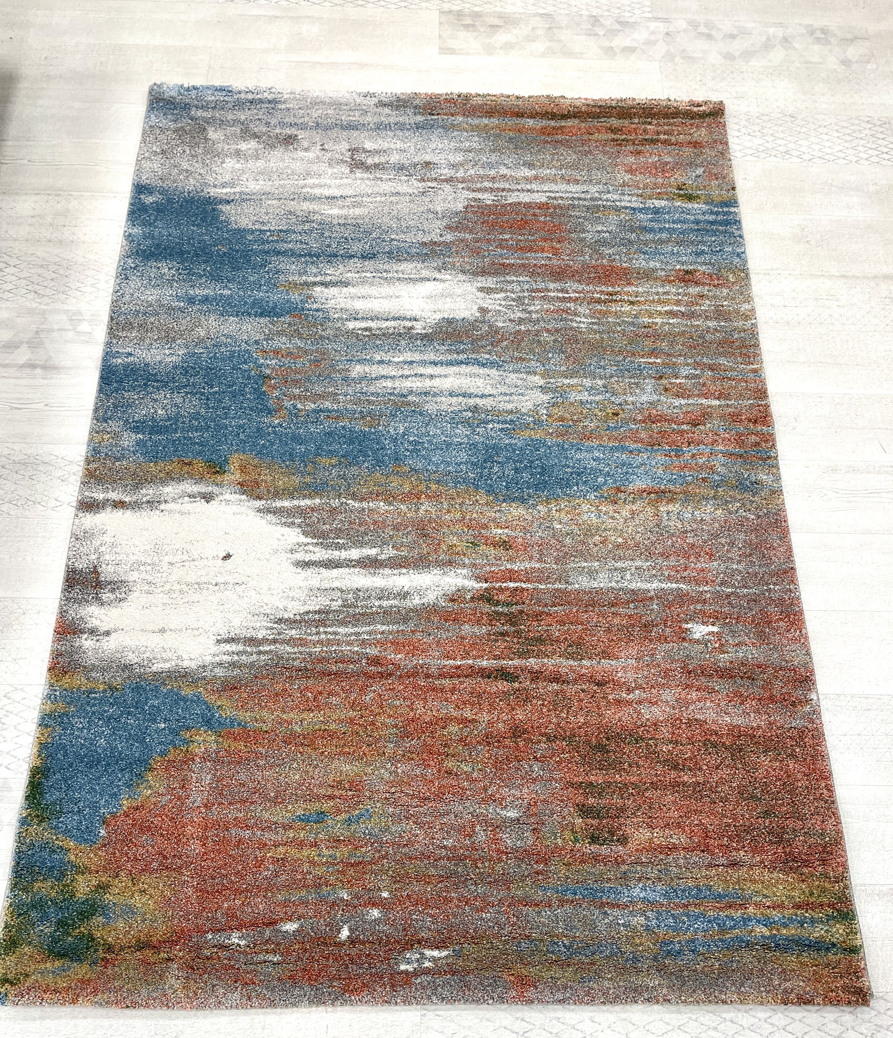 ковер 0827 l.grey/orange