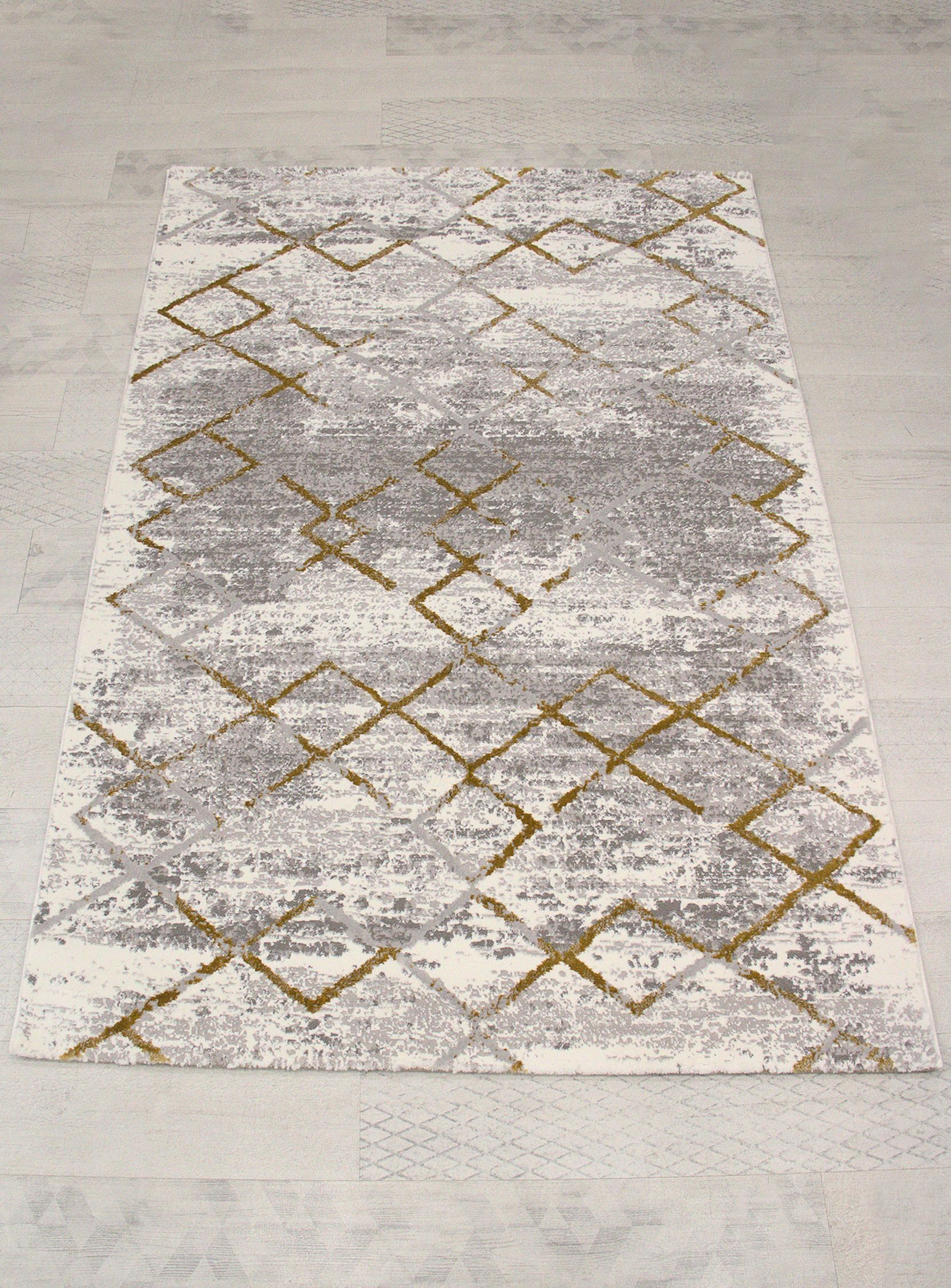 ковер lizy 9929 grey/yellow