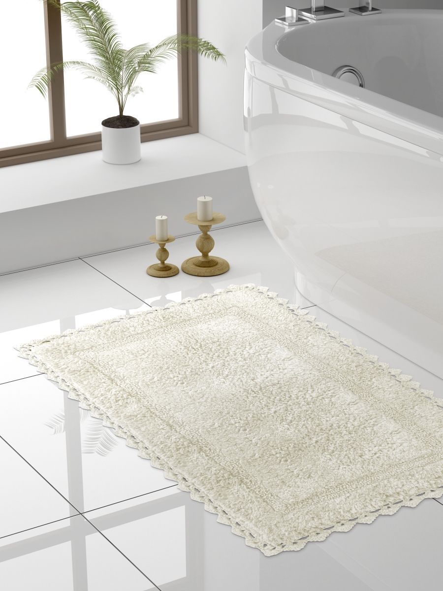 коврик для ванной basic collection м111167 молочный кружево